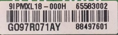 MAIN PARA TV LG / NUMERO DE PARTE EBU65583002 / EAX68805202 / 65583002 / 88497601 / G097R071AY / 9IPMXL18-000H / MODELO 43LT340CUB. AUSFLJM - Imagen 2